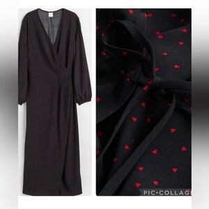 H&M heart wrap dress